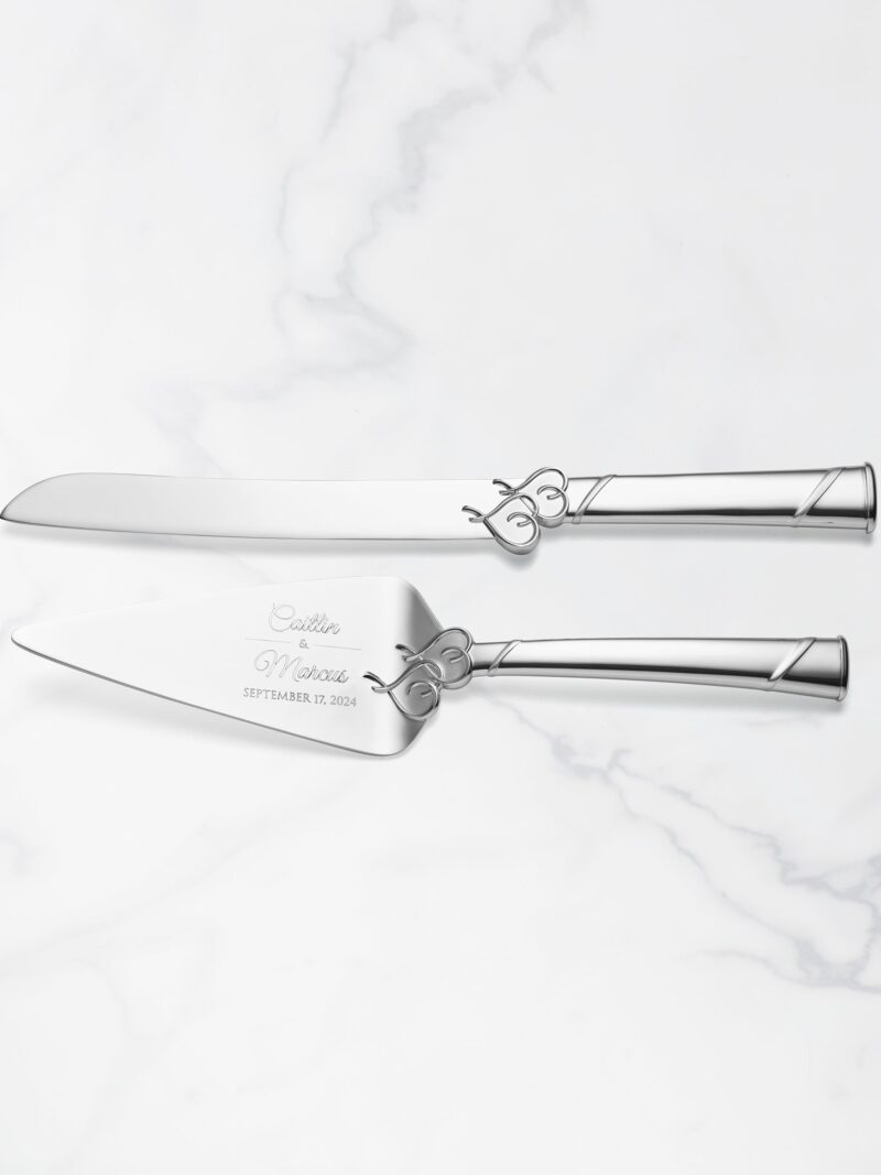Personalized True Love 2-Piece Cake Knife & Server Set