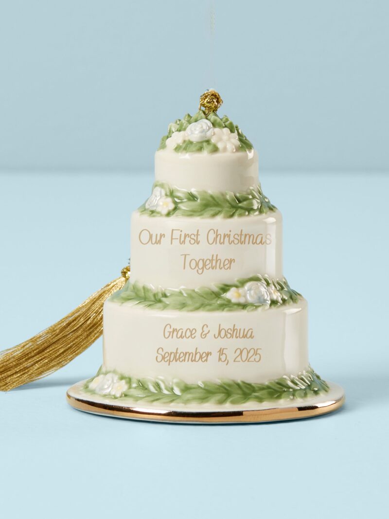 Personalized 1st Christmas Cake Ornament