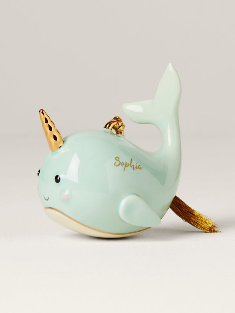 Personalized Narwhal Ornament